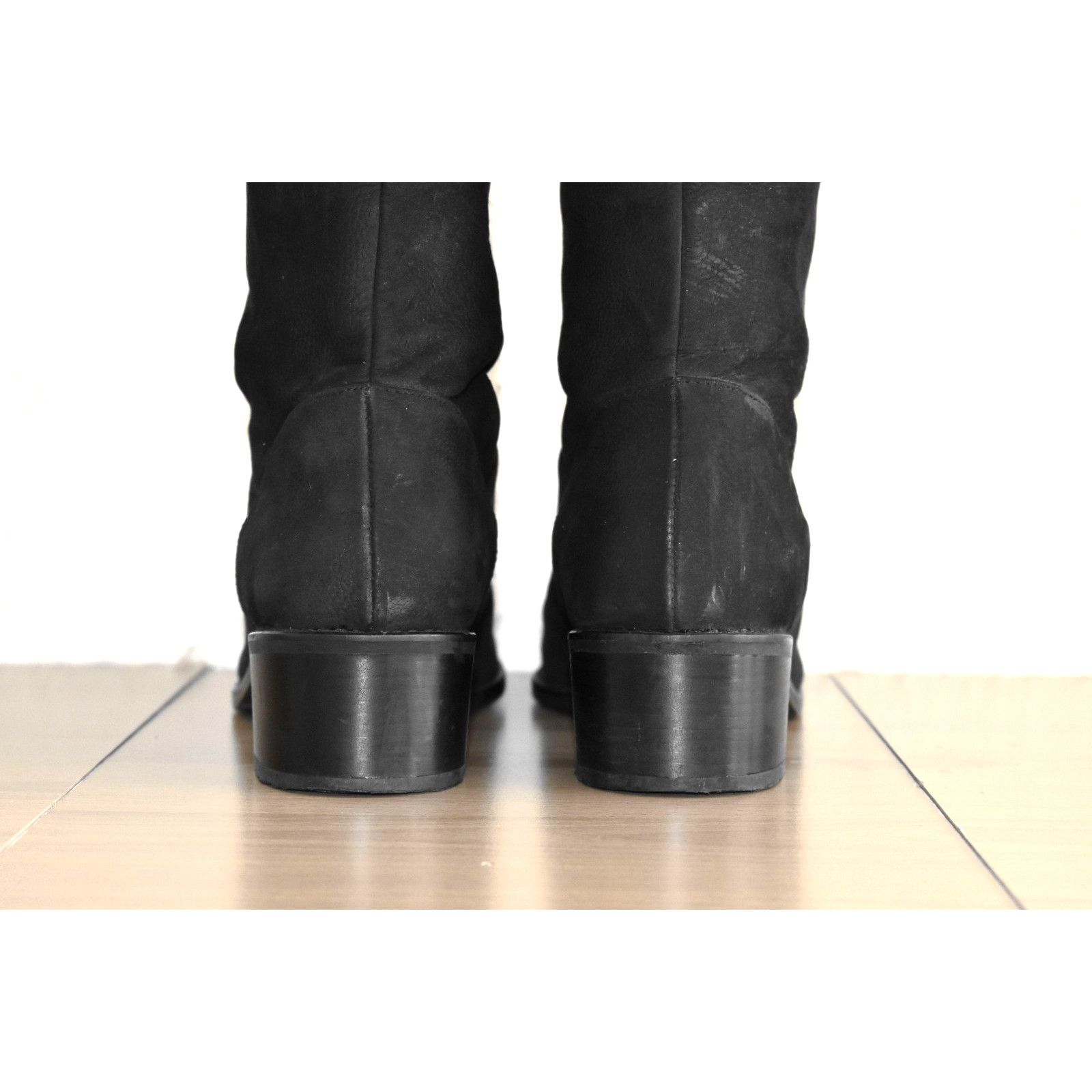 Stuart Weitzman STUART WEITZMAN Black Nubuck Leather Boot Shoes Size 7 M Size US 7 / IT 37 - 7 Thumbnail