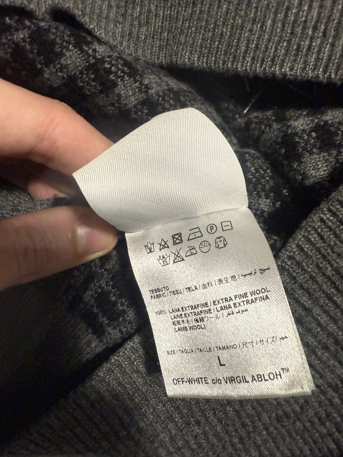 Off-White Off-White grey jumper Size US L / EU 52-54 / 3 - 5 Thumbnail