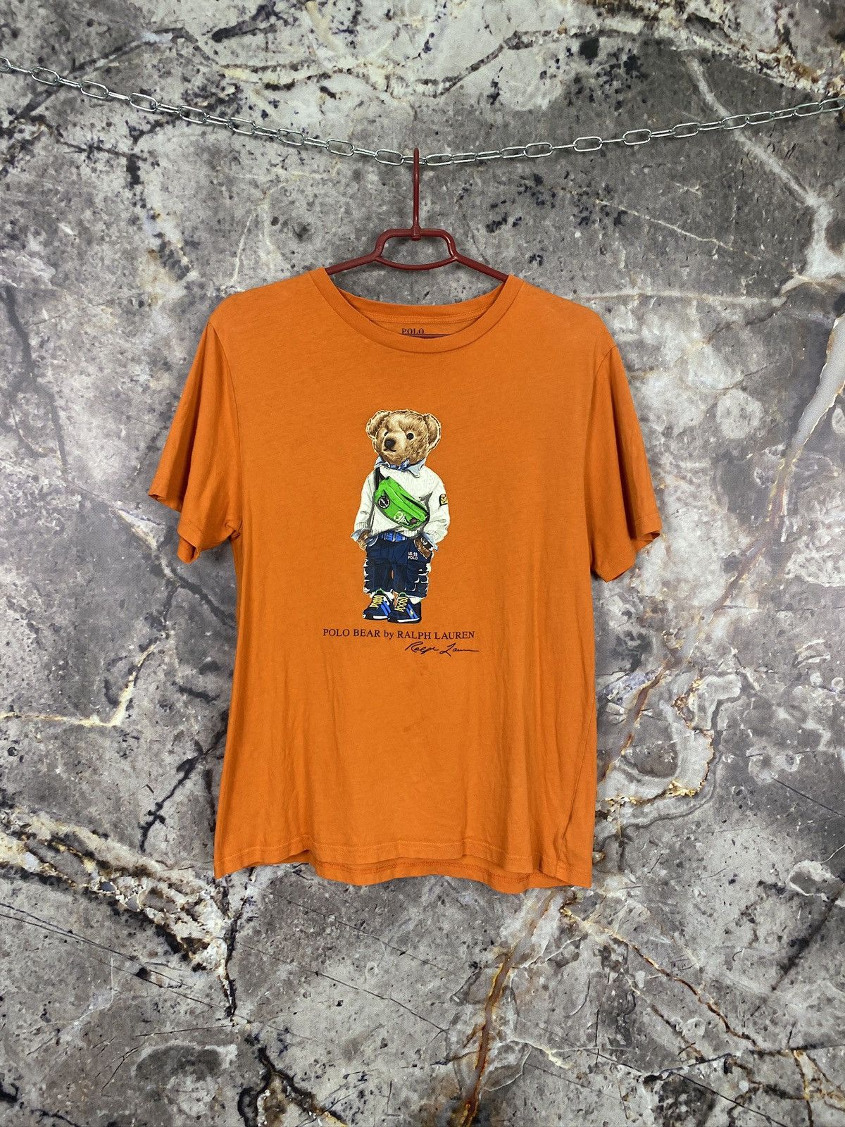 Orange polo best sale bear shirt