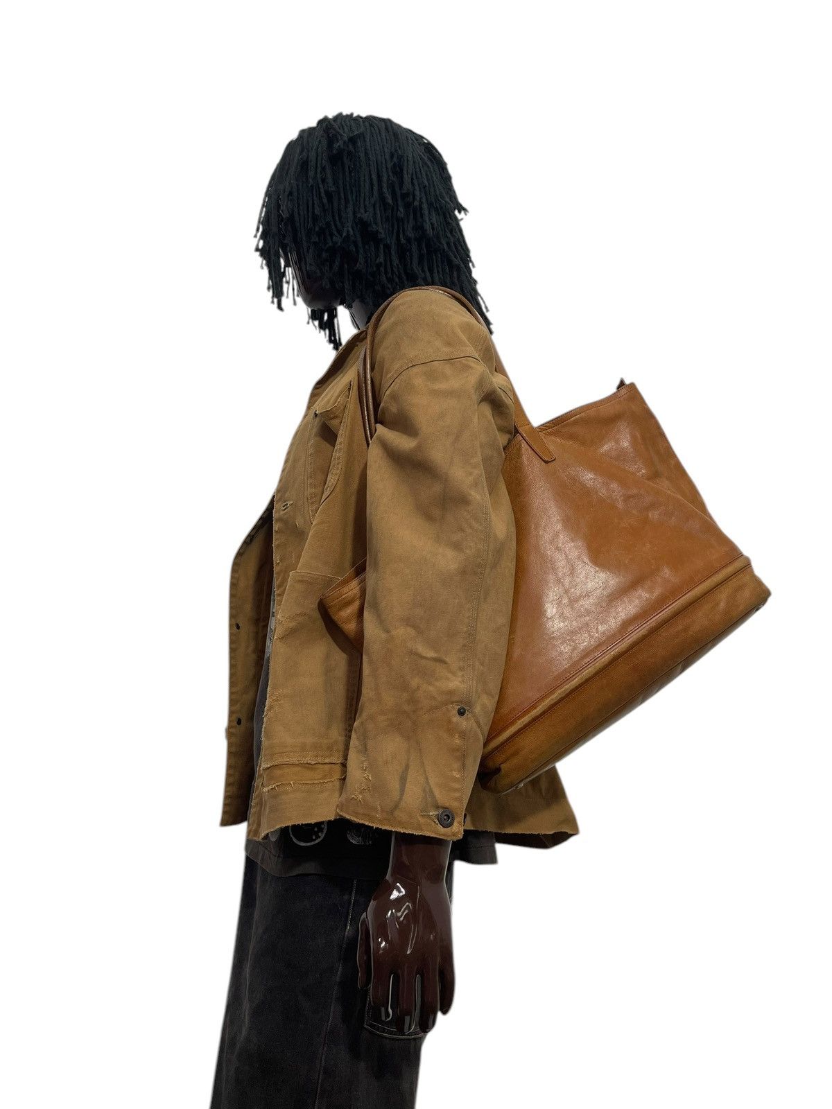 Genuine Leather Full Leather Patina Zeha Tote Shoulder Bag 1🟩7 Size ONE SIZE - 2 Thumbnail