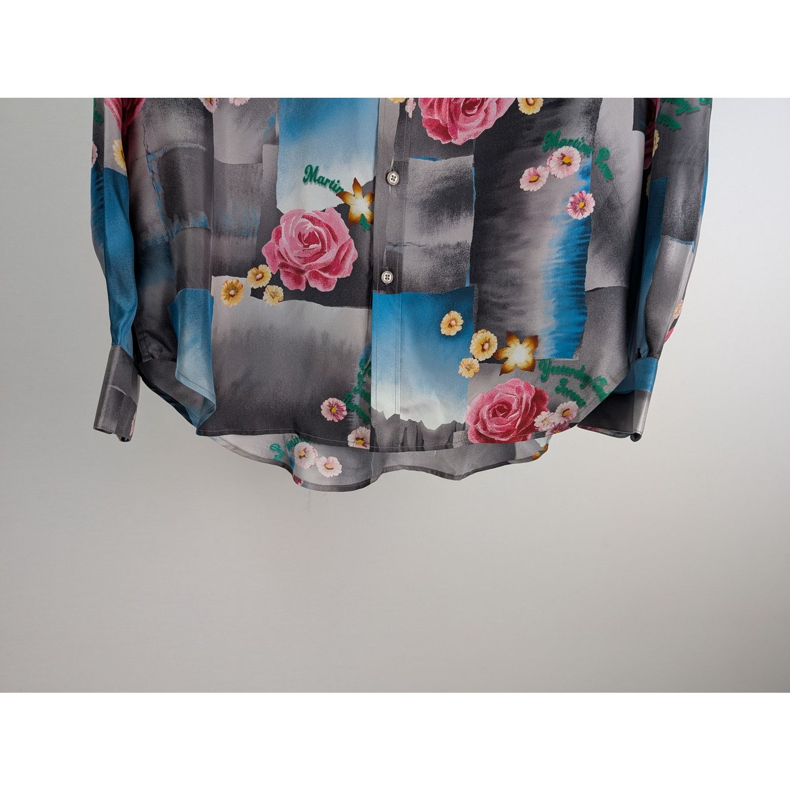 Martine Rose o1rshd1 Classic Shirt Today Floral in Blue/Steel Size US L / EU 52-54 / 3 - 3 Thumbnail