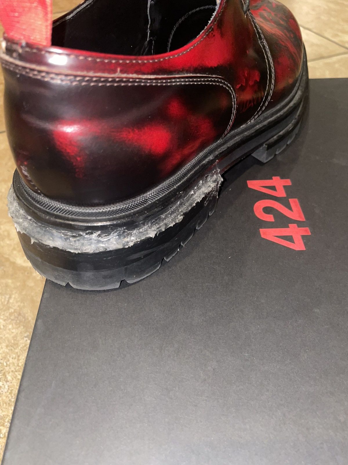 424 LOWEST!!! 424 Oxblood Derbys Size US 10 / EU 43 - 7 Thumbnail