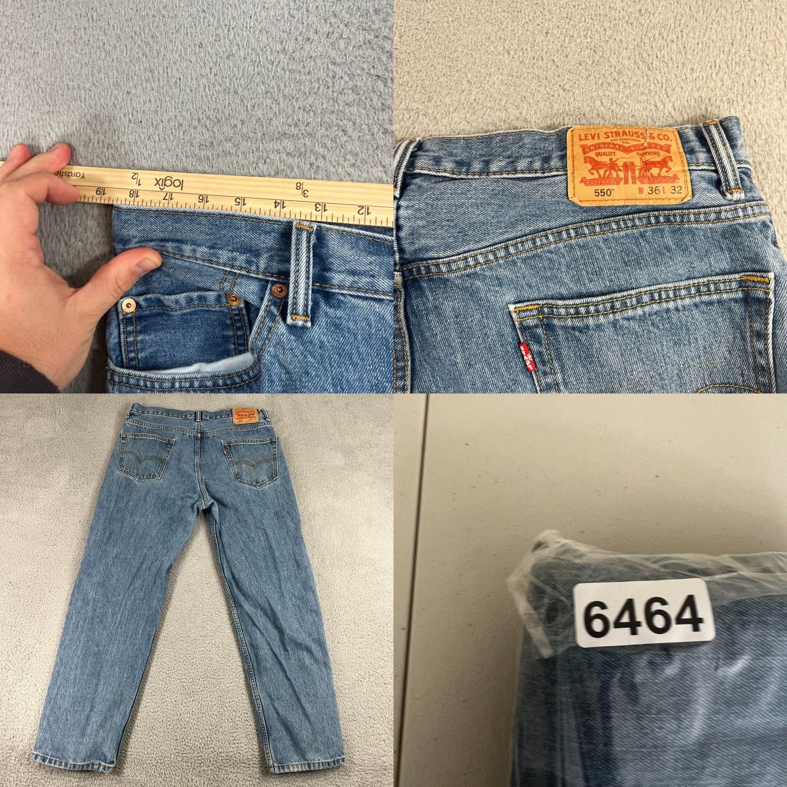 Levi's VINTAGE Levi's 550 Relaxed Fit Jeans Mens 36x30 Blue Denim Distressed Classic 80s Size US 36 / EU 52 - 8 Thumbnail
