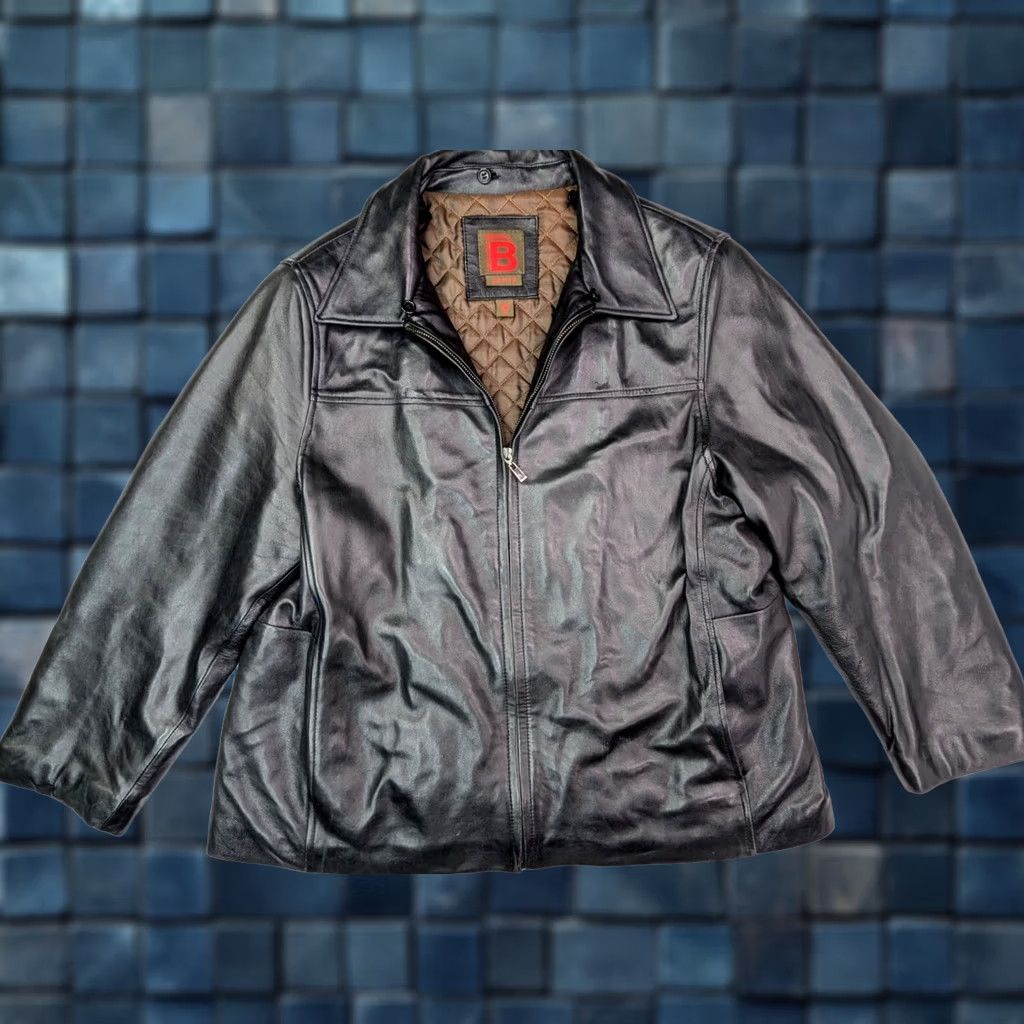 Vintage VINTAGE Bernardo Black Leather Quilted Lined Full Zip Women L Jacket" Size L / US 10 / IT 46 - 1 Thumbnail