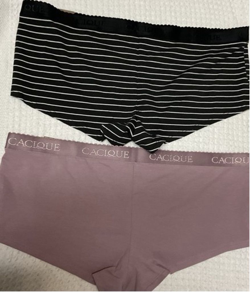 Other NWT Cacique Boyshorts Panty Black/Brown Lot of 2 Size 22/24 Size ONE SIZE - 11 Thumbnail