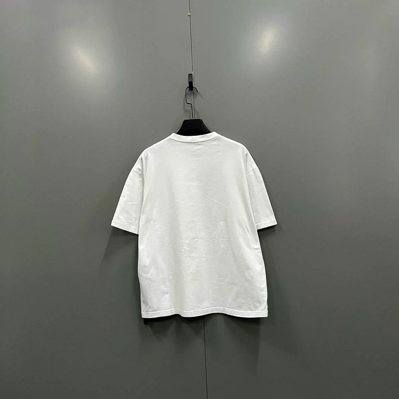 Balenciaga Balenciaga White Small Logo Printed Short Sleeve Size US M / EU 48-50 / 2 - 2 Thumbnail