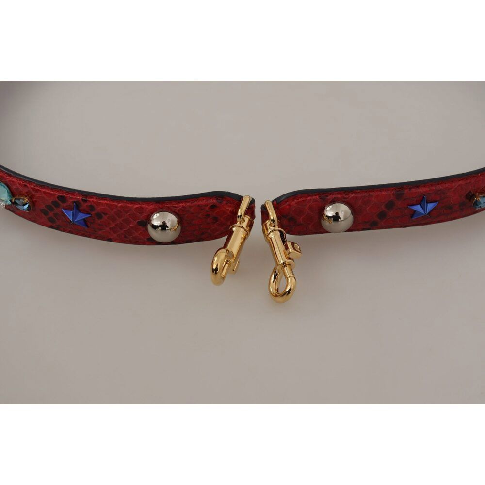 Dolce & Gabbana Dolce & Gabbana Chic Red Python Leather Shoulder Strap Size ONE SIZE - 4 Thumbnail