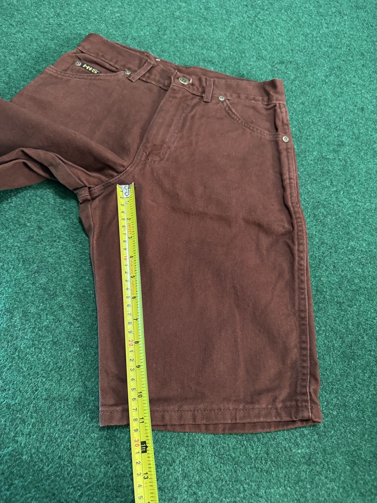 Vintage His Jeans Vintage Brown Jorts 90s 26 Waist 11” Denim Shorts Size US 26 / EU 42 - 6 Thumbnail