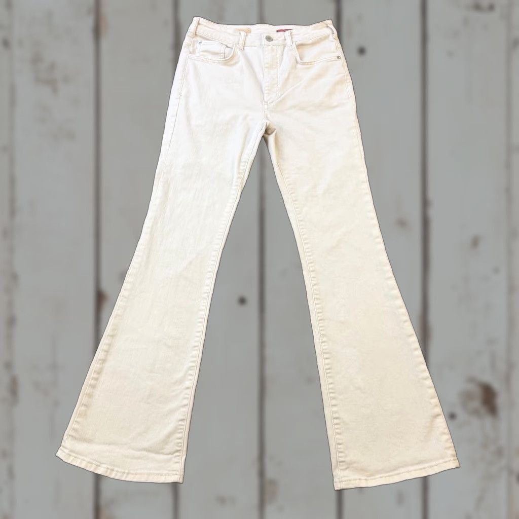 Vintage Pilcro Jeans Women 27 White Bootcut High Rise Stretch Denim 26x30 Regular Inseam 30 in Cotton Blend Pants Size 26" / US 2 / IT 38 - 1 Thumbnail