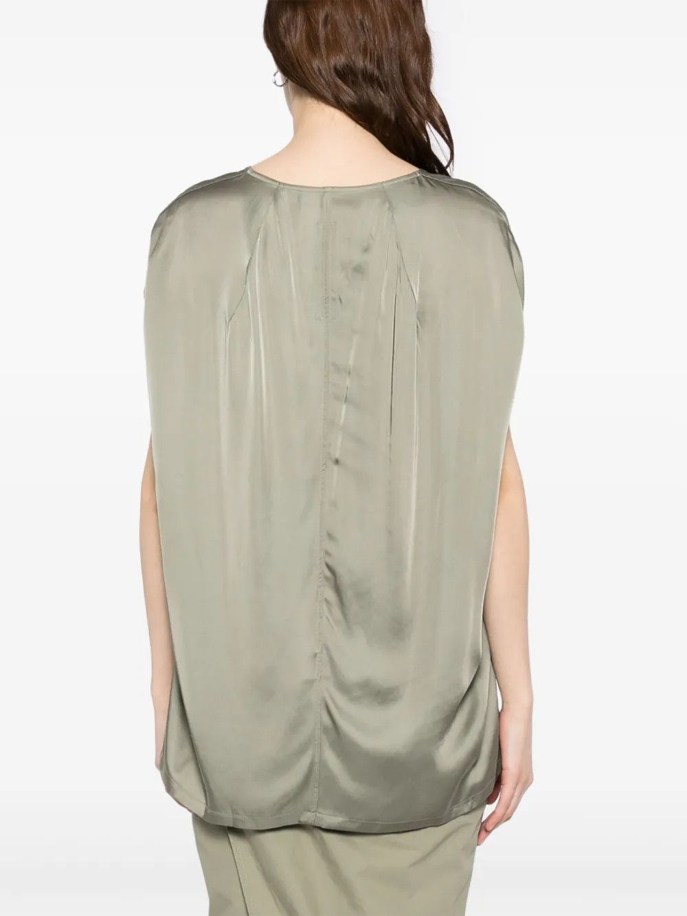 Rick Owens o1y0126 Blouse in Sage Green Size XS / US 0-2 / IT 36-38 - 4 Thumbnail