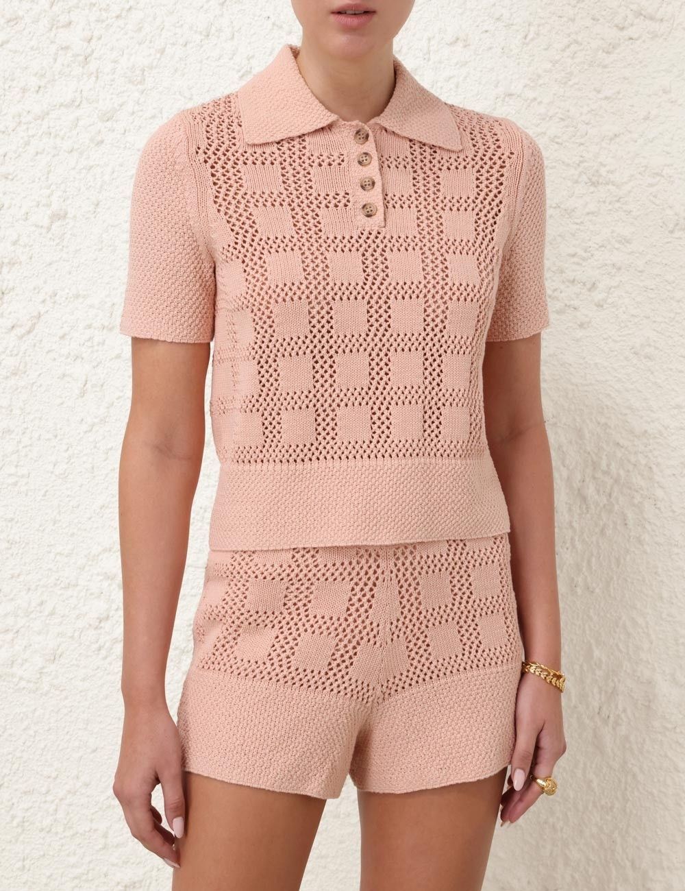 Zimmermann oc11z0525 Polo Shirt in Pink Size M / US 6-8 / IT 42-44 - 2 Thumbnail