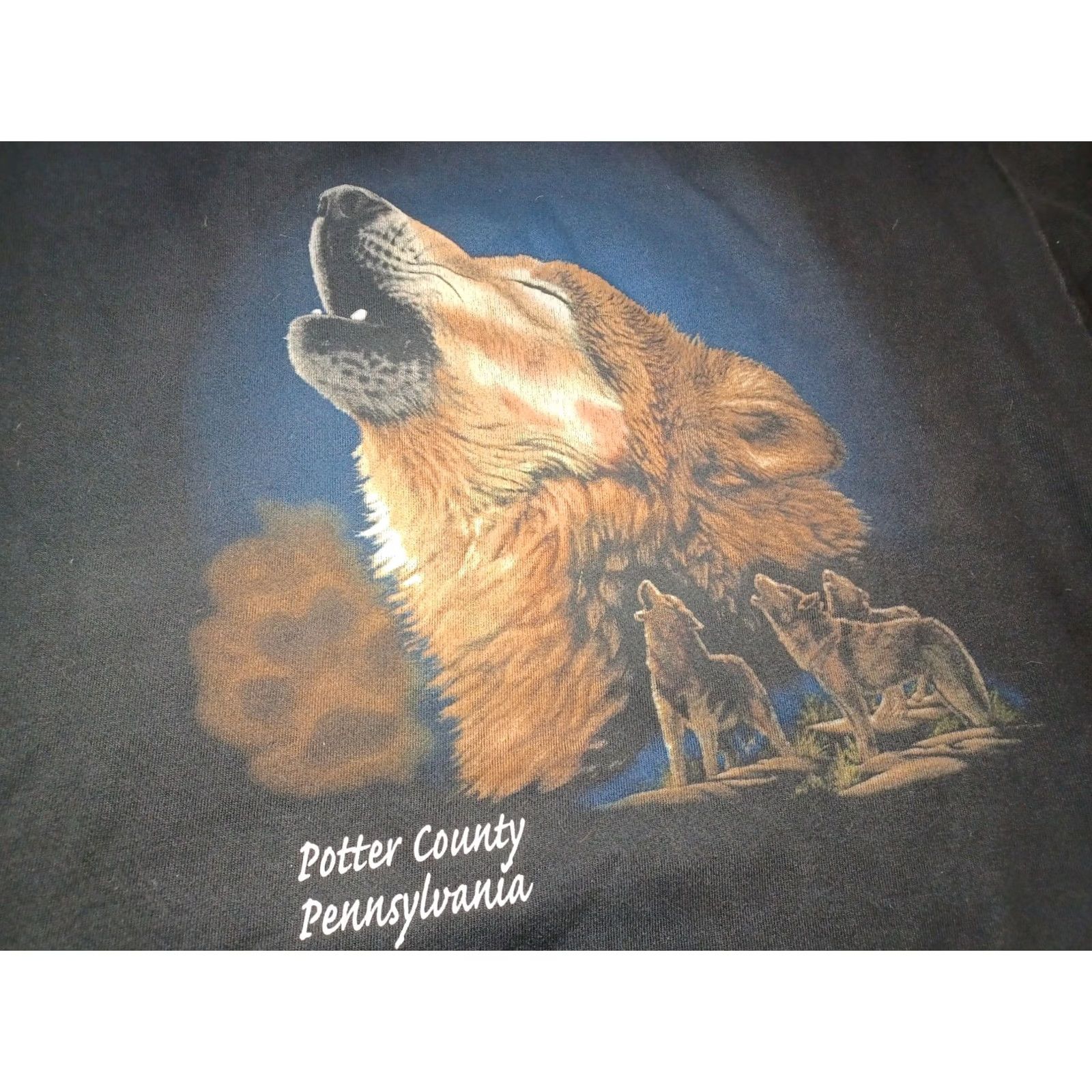 Vintage VINTAGE Wolf Pack Howling Graphic Crewneck Sweatshirt Nature Black XL Shirt Unisex Adults Men Women Size US XL / EU 56 / 4 - 2 Thumbnail