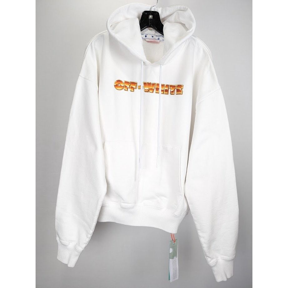Off-White o1rshd1 Metal Arrow Over Hoodie in White/Orange Size US L / EU 52-54 / 3 - 3 Thumbnail