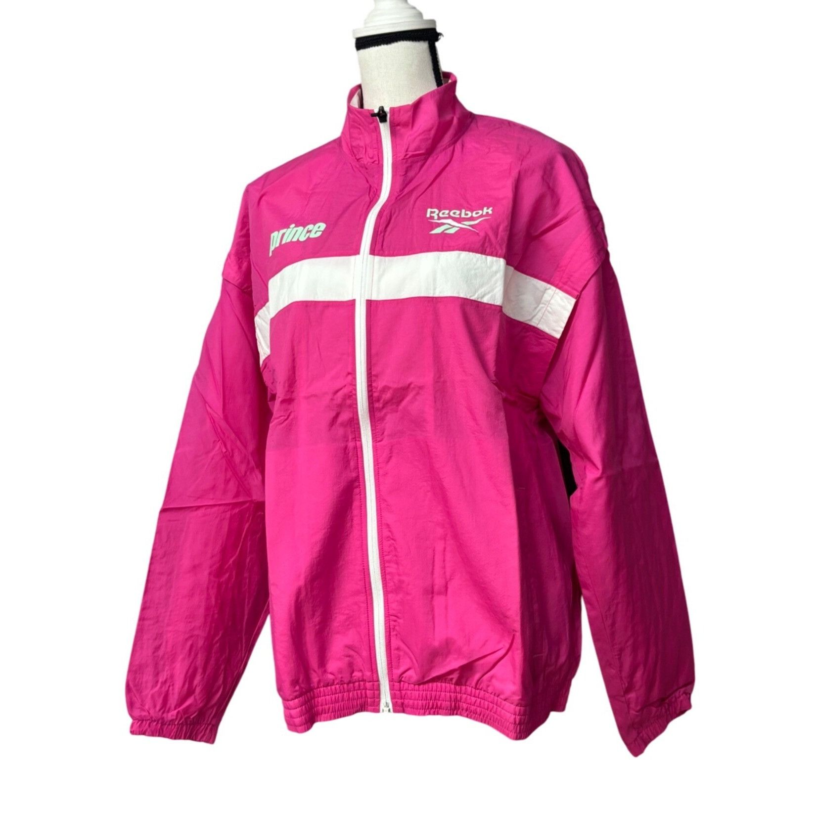 Reebok $100.00 Reebok Unisex Prince Jacket In Rose Rage, Sz. M Size M / US 6-8 / IT 42-44 - 9 Thumbnail