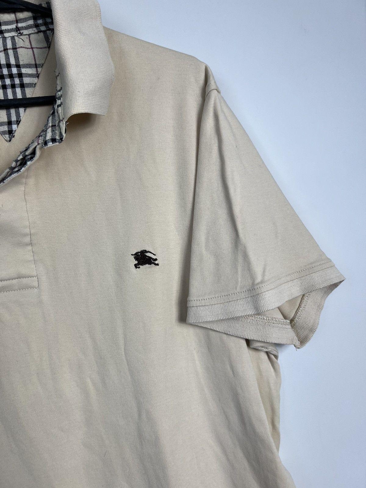 Burberry × Vintage Polo Shirt Burberry vintage 90’s cream Size US XL / EU 56 / 4 - 2 Thumbnail