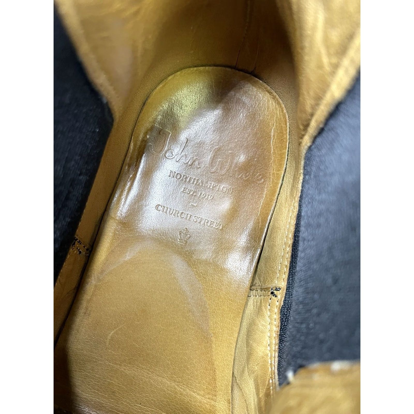 Vintage john white Chelsea Boots Black Leather Dealer Boots US 9 UK 8 EU 42 Made England Boots Men Size US 9 / EU 42 - 4 Thumbnail
