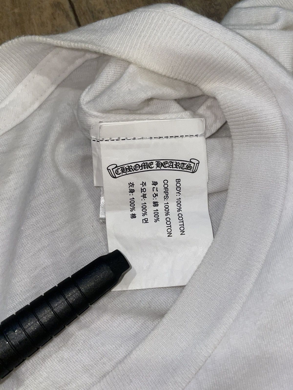 Chrome Hearts RARE Chrome Hearts Foti Circle Skeleton Logo White Tee Size US L / EU 52-54 / 3 - 9 Thumbnail