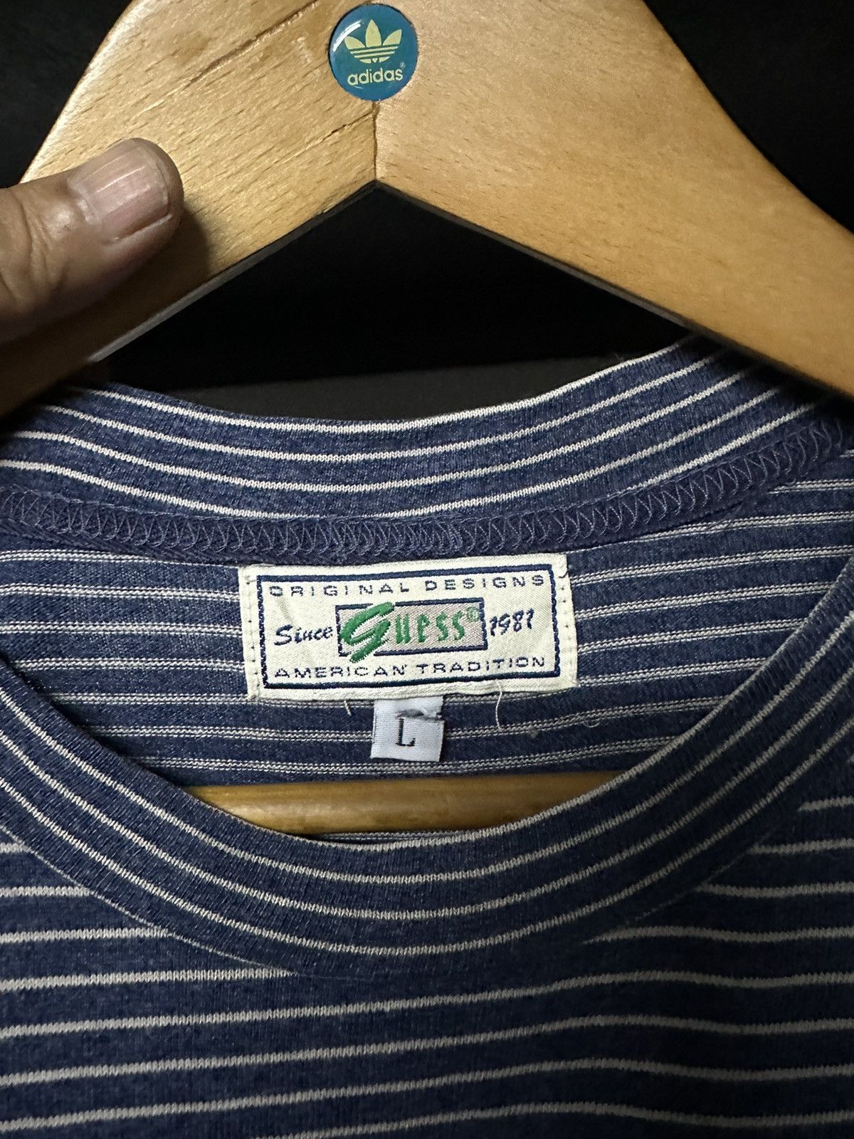 Guess × Vintage Vintage 90s Guess Stripe Faded Tee A$ap Rocky Size US XL / EU 56 / 4 - 4 Thumbnail