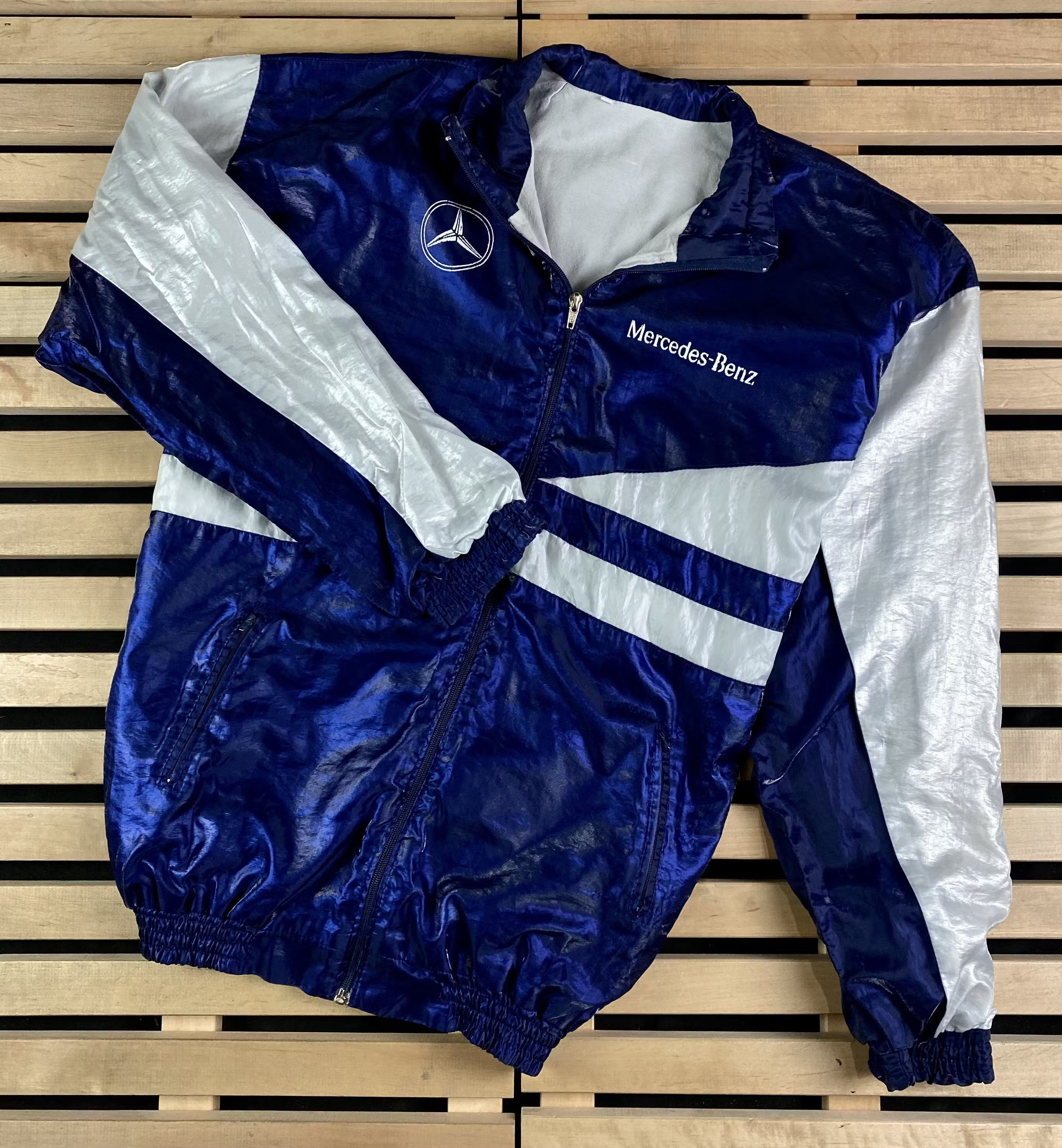 Mercedes-Benz × Vintage Men’s Bomber Jacket Mercedes Benz Vintage Size XXL Nylon Size US XXL / EU 58 / 5 - 1 Thumbnail