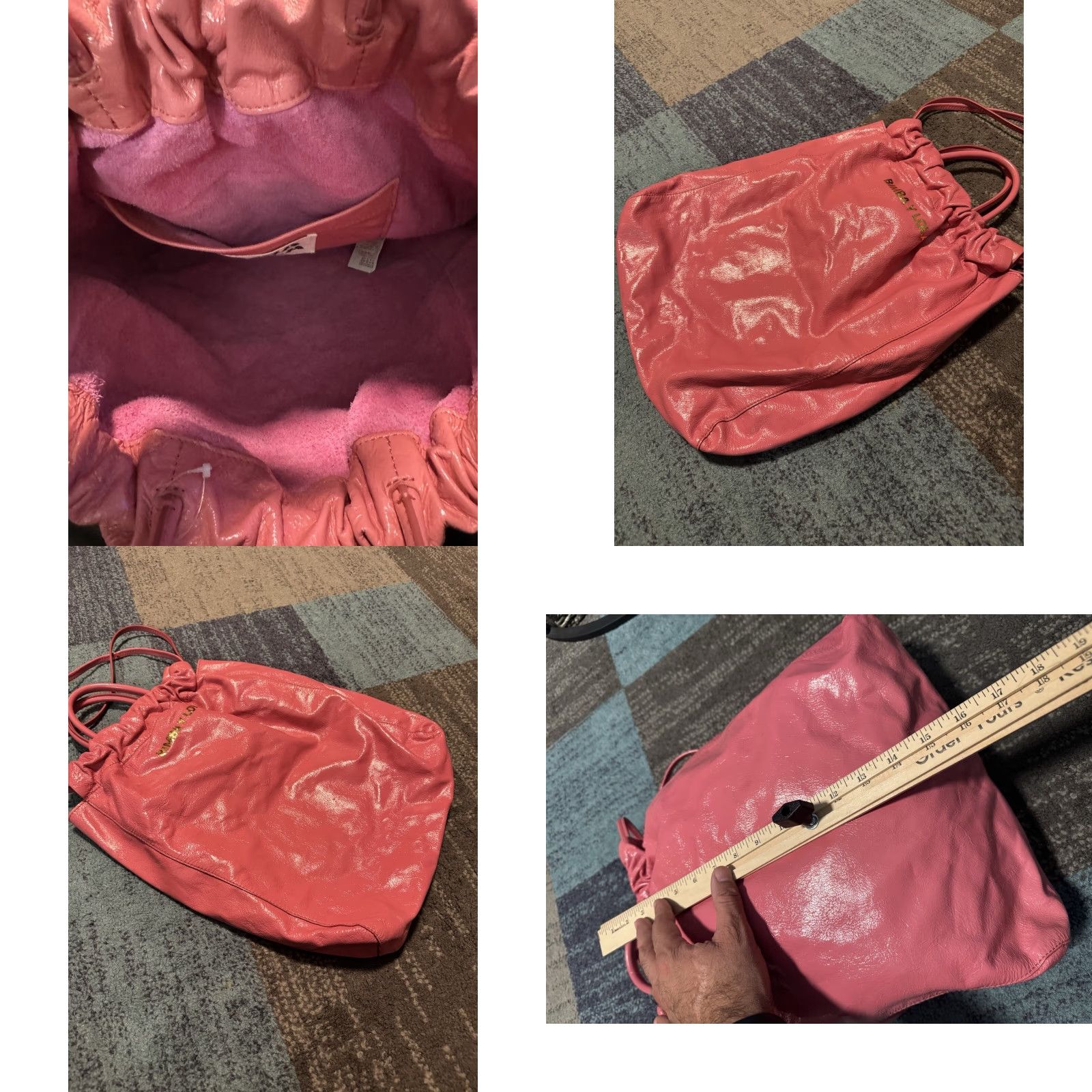 BIMBA Y LOLA Bimba Y Lola Women Upright Leather Shopper Bag Pink Tote OS Leather Exterior Pink Lining Pink Studded Adjustable Strap Pockets Size ONE SIZE - 9 Thumbnail