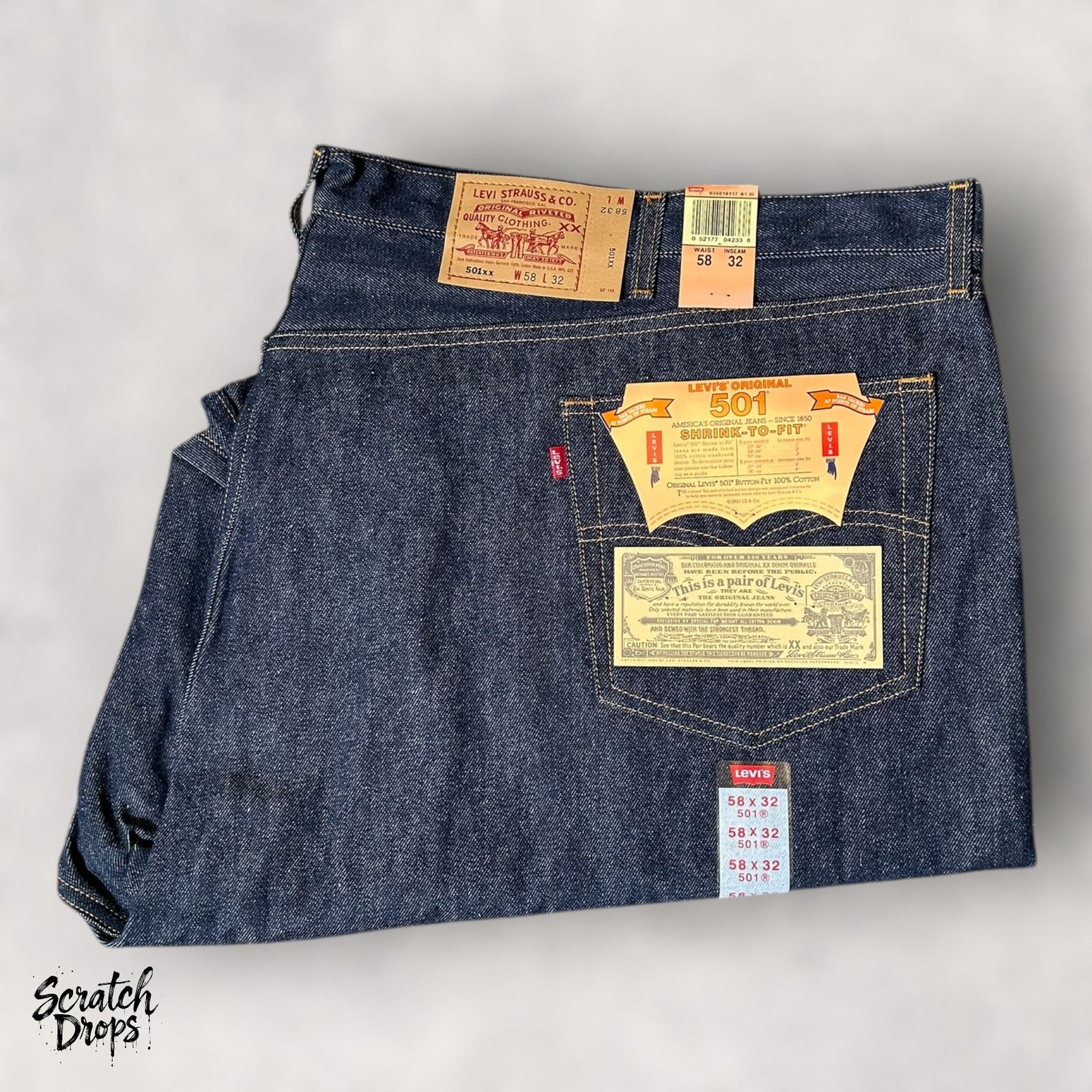 Levi's Vintage Levi’s 501xx Shrink-to-Fit Jeans USA W58 L34 501 NWT Size US 42 / EU 58 - 1 Thumbnail