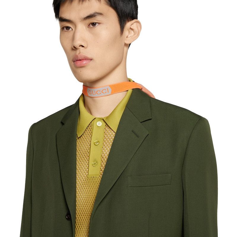 Gucci o1loc1c1125 813982 Embossed Wool Gabardine Jacket Size US L / EU 52-54 / 3 - 5 Thumbnail