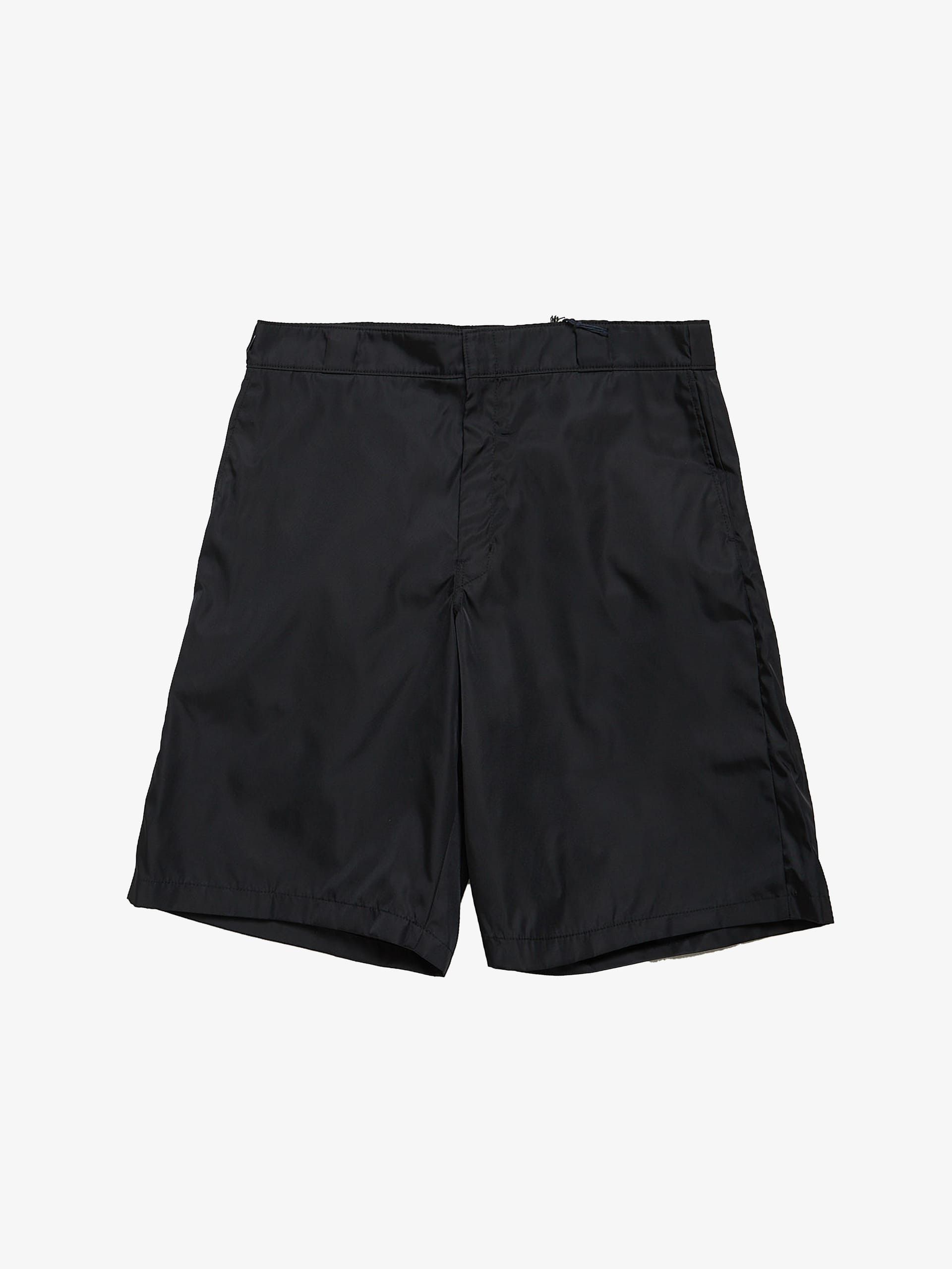 Prada Black Zipped Logo Patched Polyamide Shorts Size US 34 / EU 50 - 1 Thumbnail