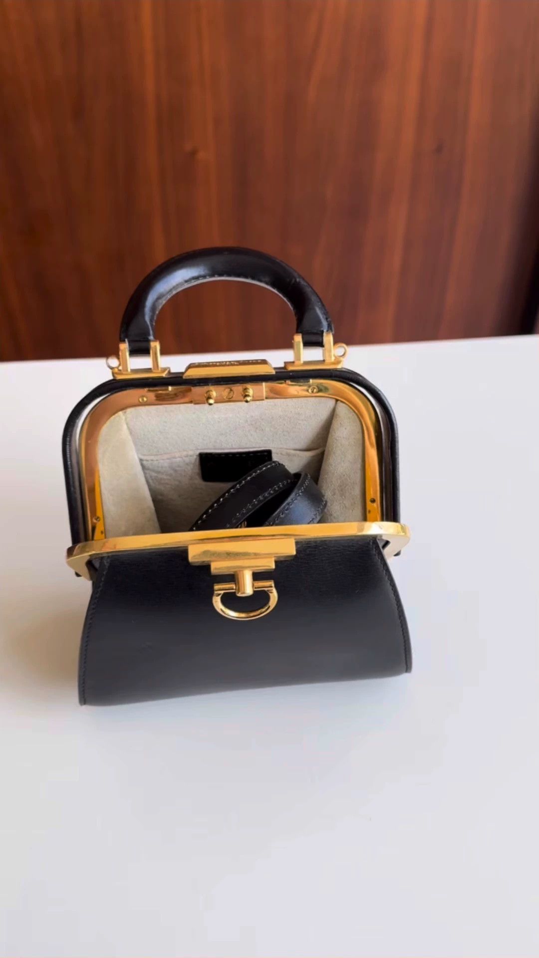 Dior Dior Vintage Black Gold Mini Doctor Bag Size ONE SIZE - 1 Thumbnail