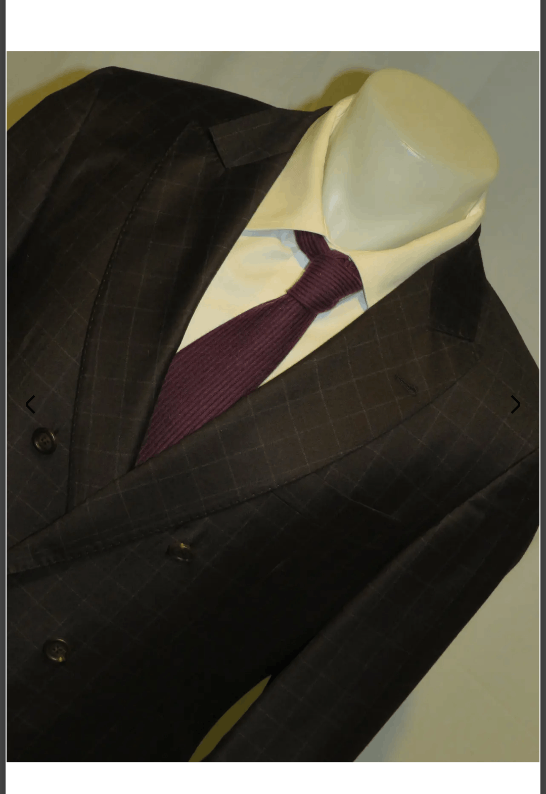 Brunello Cucinelli Brown Windowpane Double Breasted Blazer 40 NWT $2995 Size 40R - 4 Thumbnail