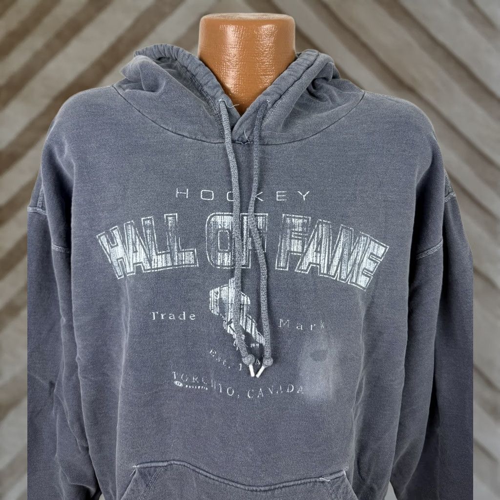 Vintage VINTAGE Bulletin Hoodie Mens XL Blue 90s Hockey Hall of Fame Pigment Dyed Pullover Hoodie Mens XL Blue 90s Grunge Retro Sports Size US XL / EU 56 / 4 - 1 Thumbnail
