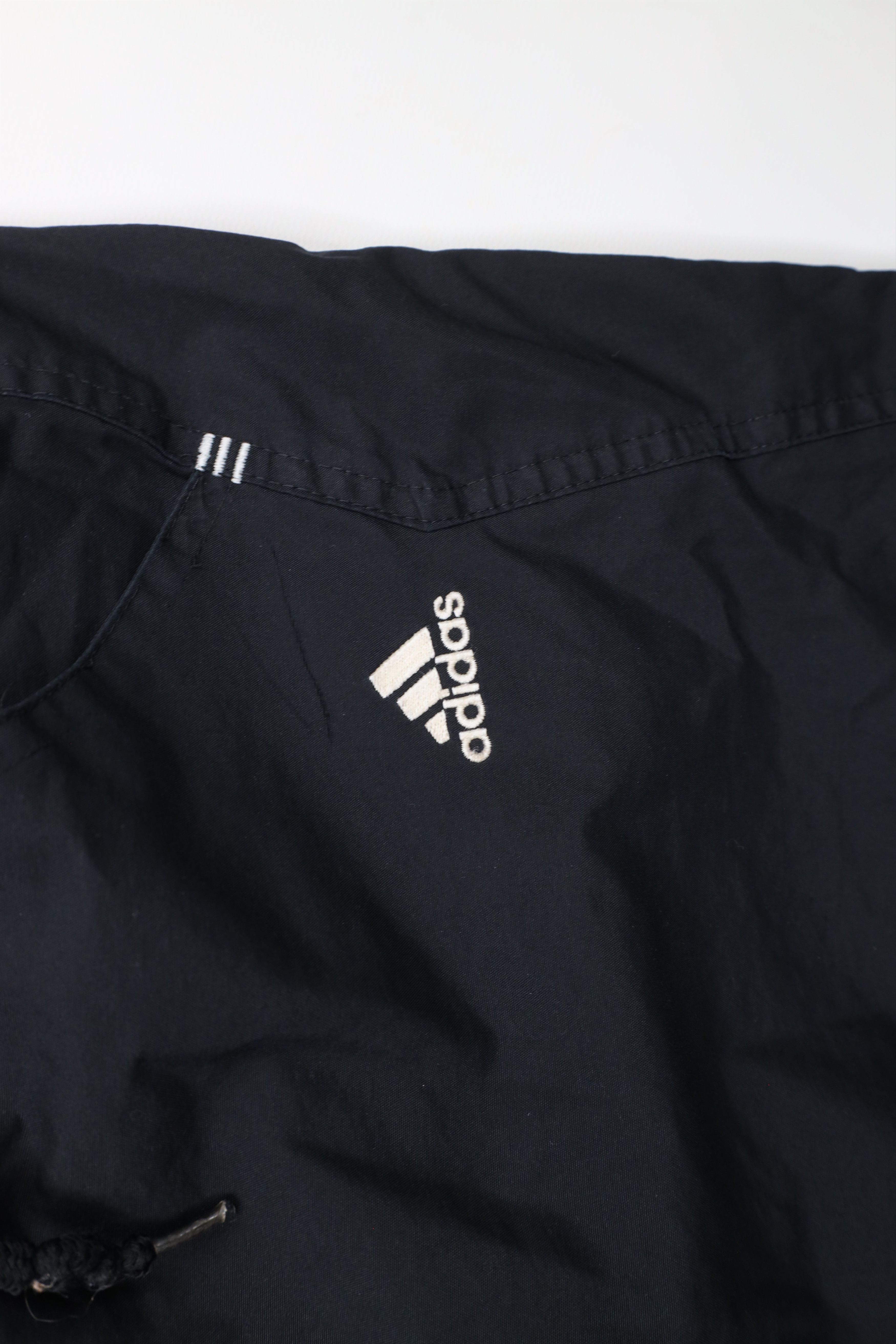 Adidas × Vintage Vintage 90s Adidas Spell Out Lined Wide Leg Pants Black Size US 36 / EU 52 - 9 Thumbnail