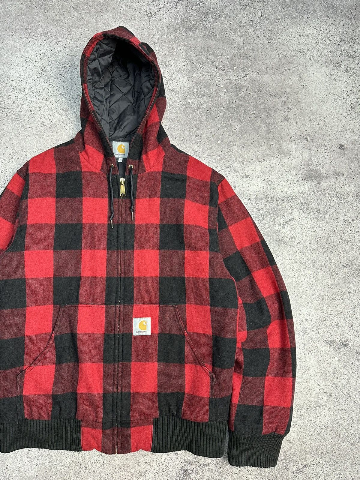 Carhartt Vintage Carhartt Active Jacket Wool Check Distressed Y2K Size US L / EU 52-54 / 3 - 3 Thumbnail