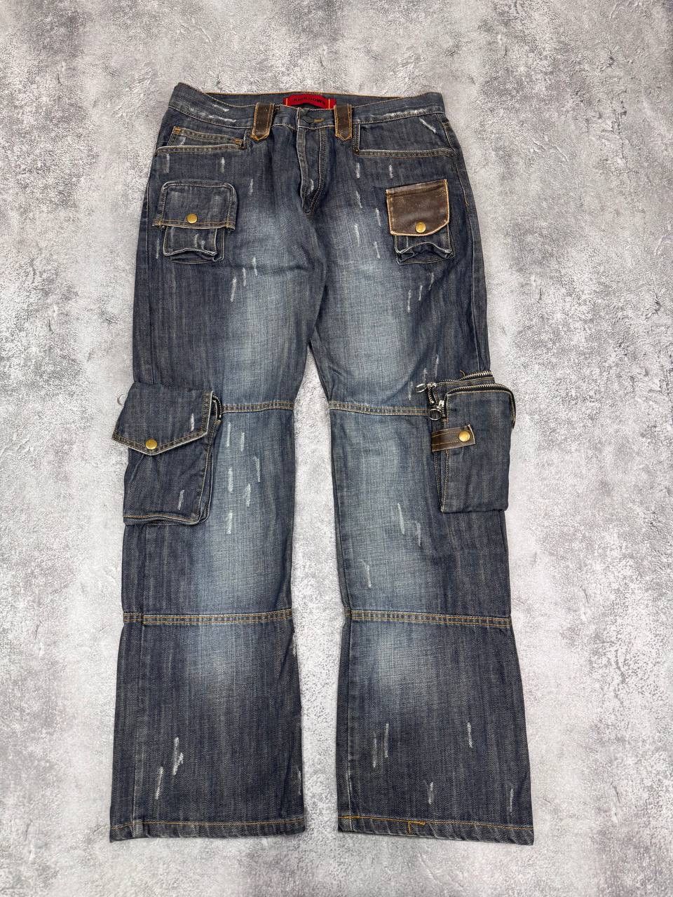 Other Kickdown Avant Garde Multipocket leather Pocket Men's Jeans Size US 34 / EU 50 - 1 Thumbnail