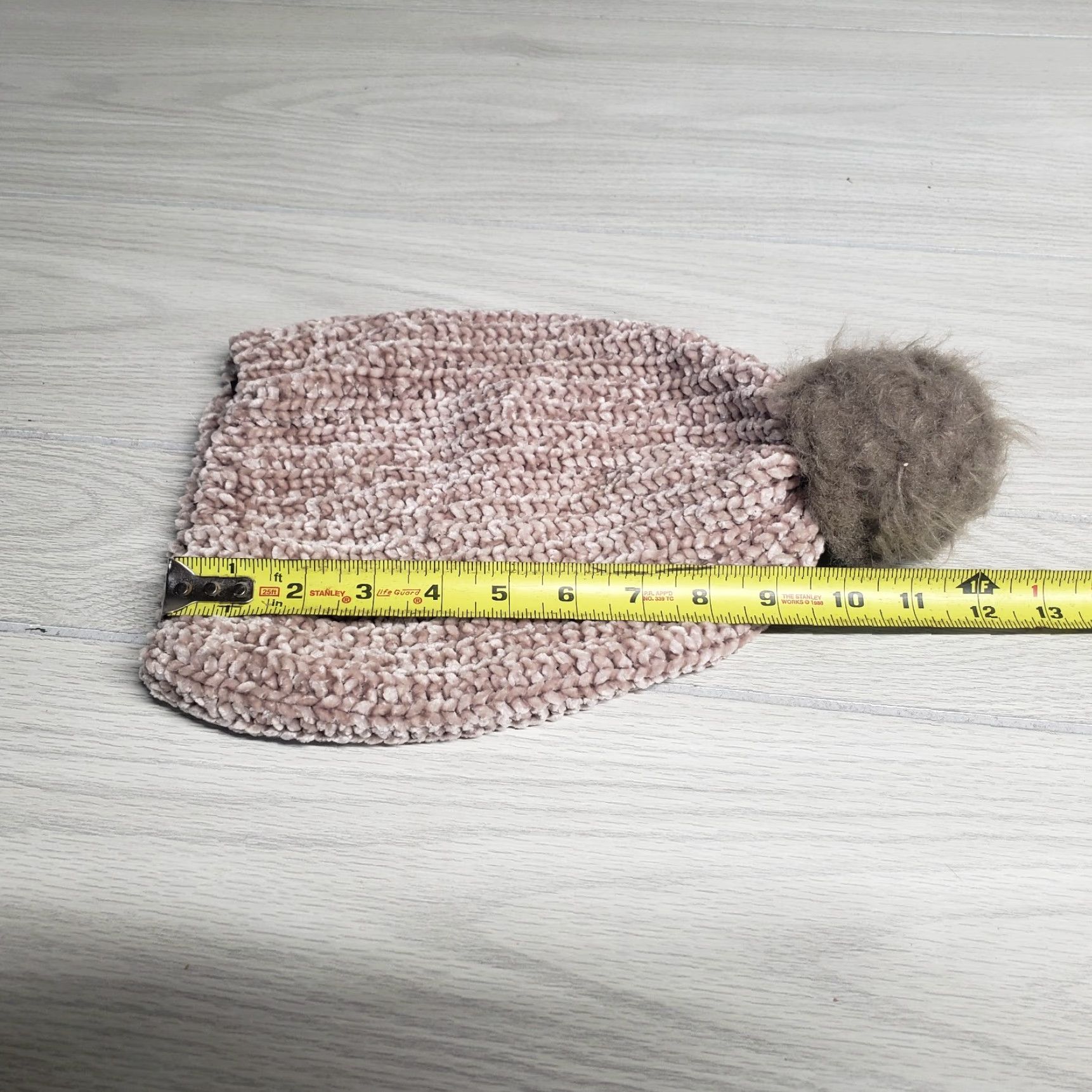 Vintage Muk Luks Hat Beanie Women's Brown Tan Beige Pom Slouchy Winter Cap Shirt Mens Girls Size ONE SIZE - 7 Thumbnail