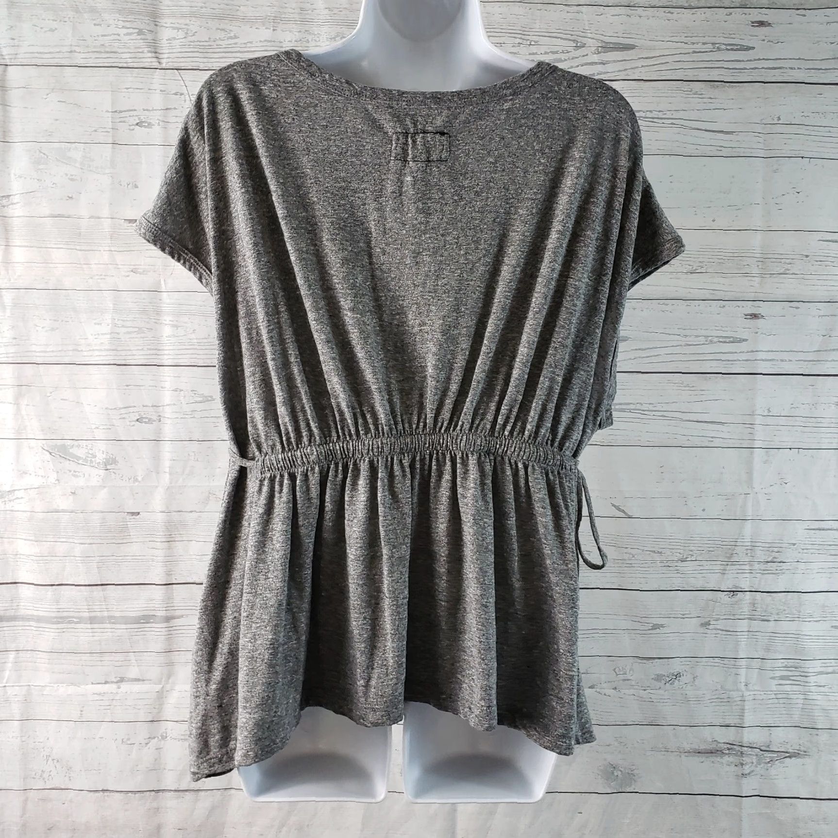 Vintage Current Elliot Womens Knit Sawyer Top Sz 1 Heather Grey Side Ties Shirt Adult S Gray Short Sleeve, Knit, Polyester Blend, Solid, Womens, 90s? Size S / US 4 / IT 40 - 4 Thumbnail