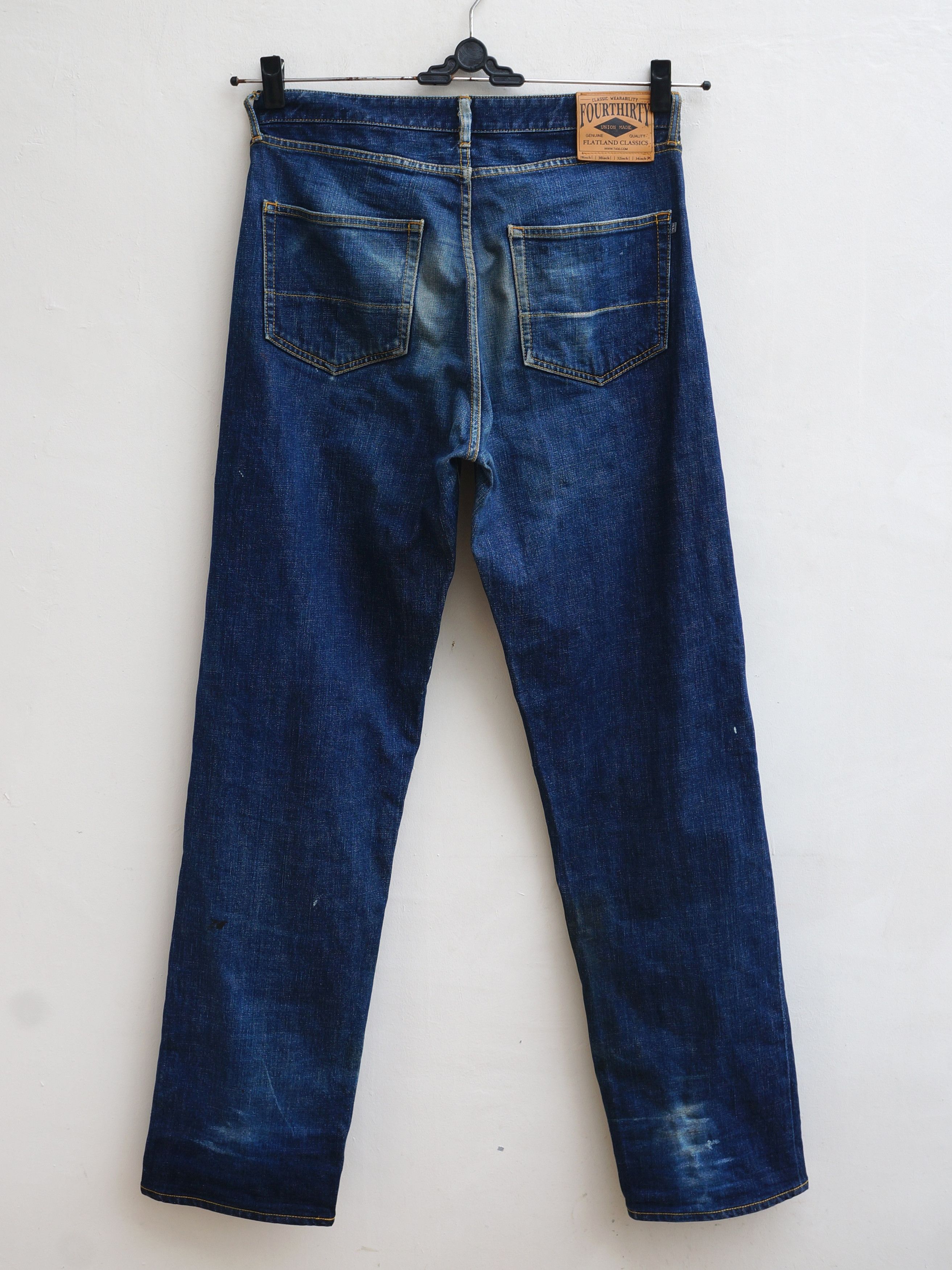 Japanese Brand Fourthirty Selvedge Splatter Denim Size US 34 / EU 50 - 2 Thumbnail