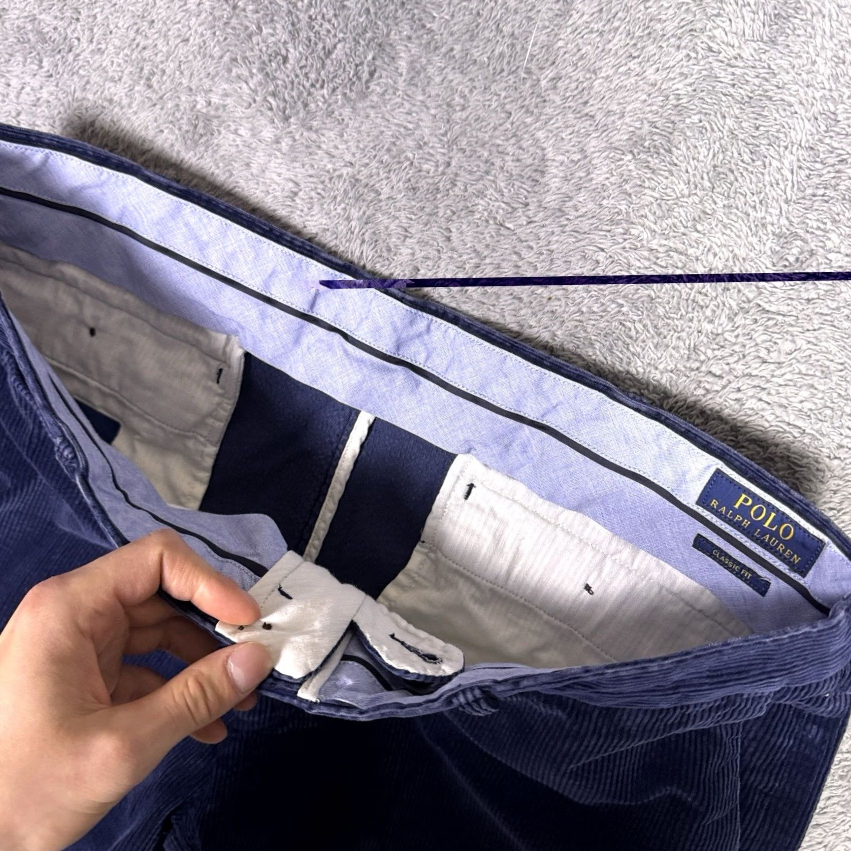 Polo Ralph Lauren Polo Ralph Lauren Corduroy Pants Mens 38x26 Classic Fit Chino Trouser Blue Size US M / EU 48-50 / 2 - 4 Thumbnail