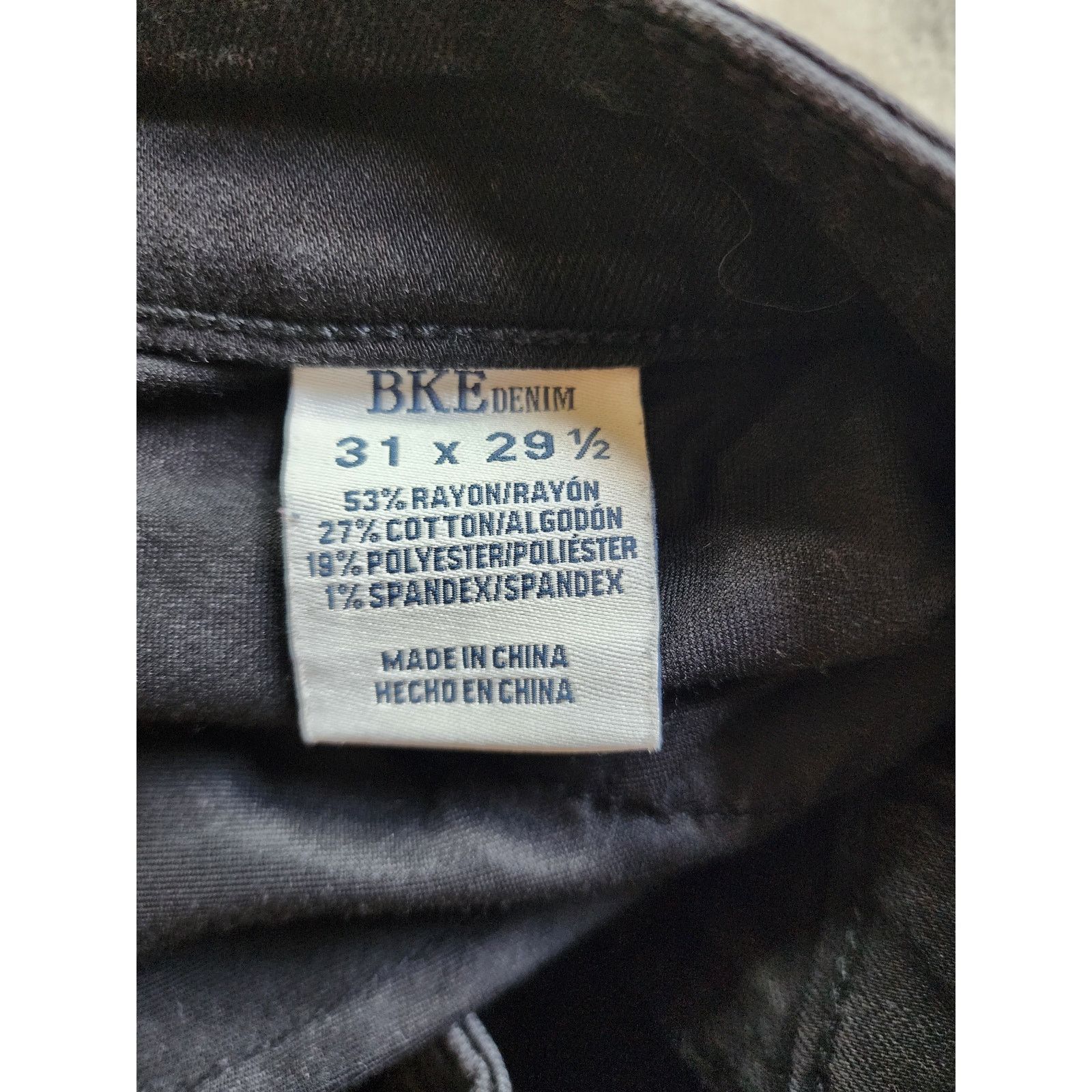 BKE BKE Payton Mid-Rise Skinny Jeans Black 31x29 Buckle Size 31" - 4 Thumbnail