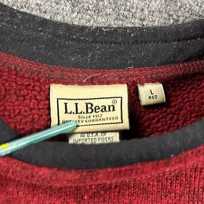 L.L. Bean LL Bean Sweatshirt Mens Large Red Fleece Pullover Speckled Size US L / EU 52-54 / 3 - 3 Thumbnail