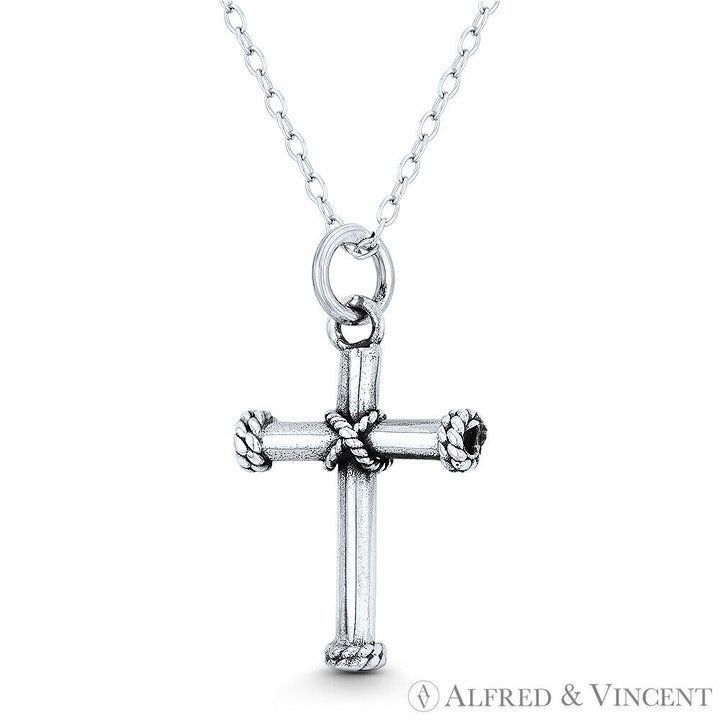 Other X" Rope Latin Cross Pendant .925 Sterling Silver Size ONE SIZE - 1 Preview
