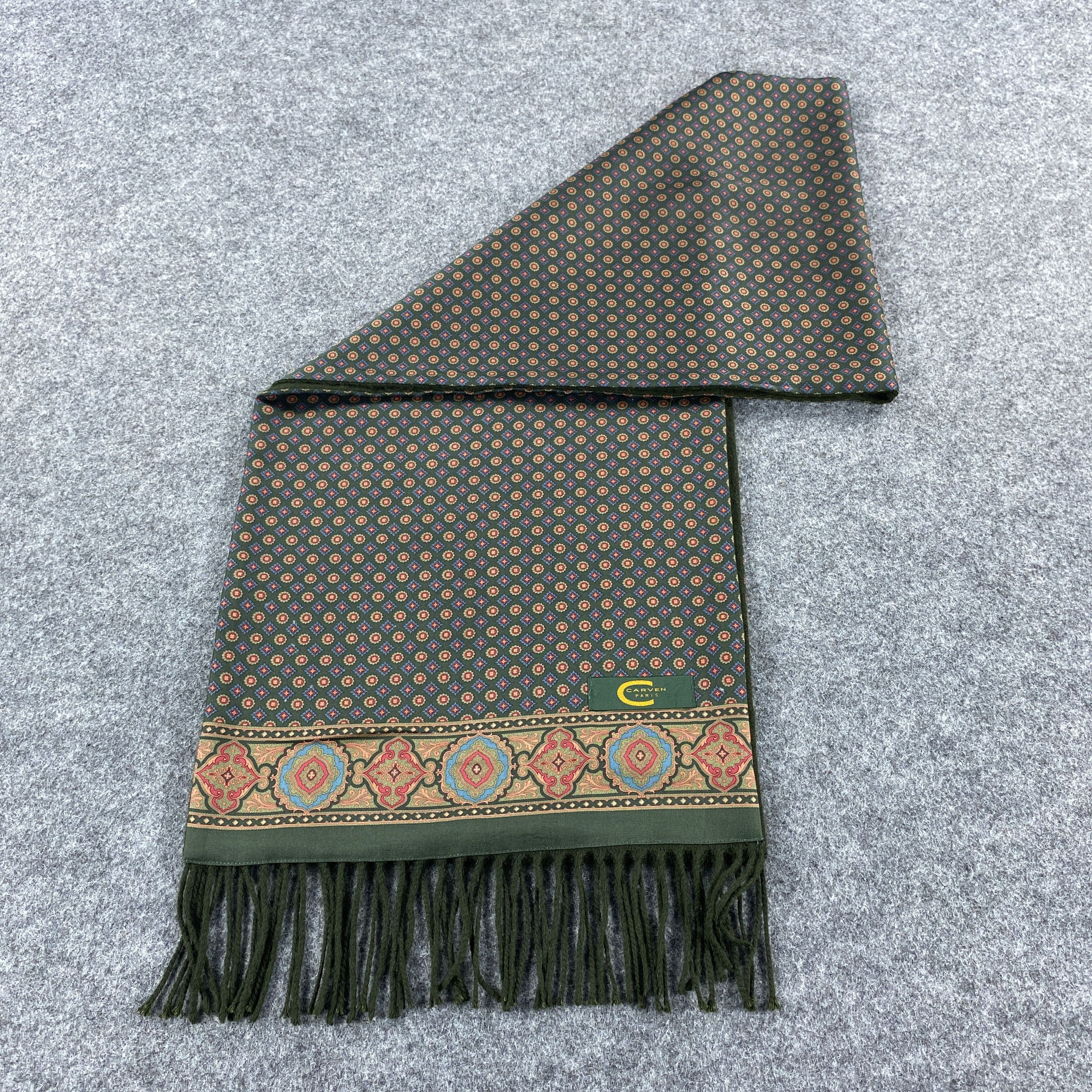 Carven × Vintage GF10628 Carven Silk Scarf Neck Wear Muffler Nova Check Size ONE SIZE - 10 Thumbnail