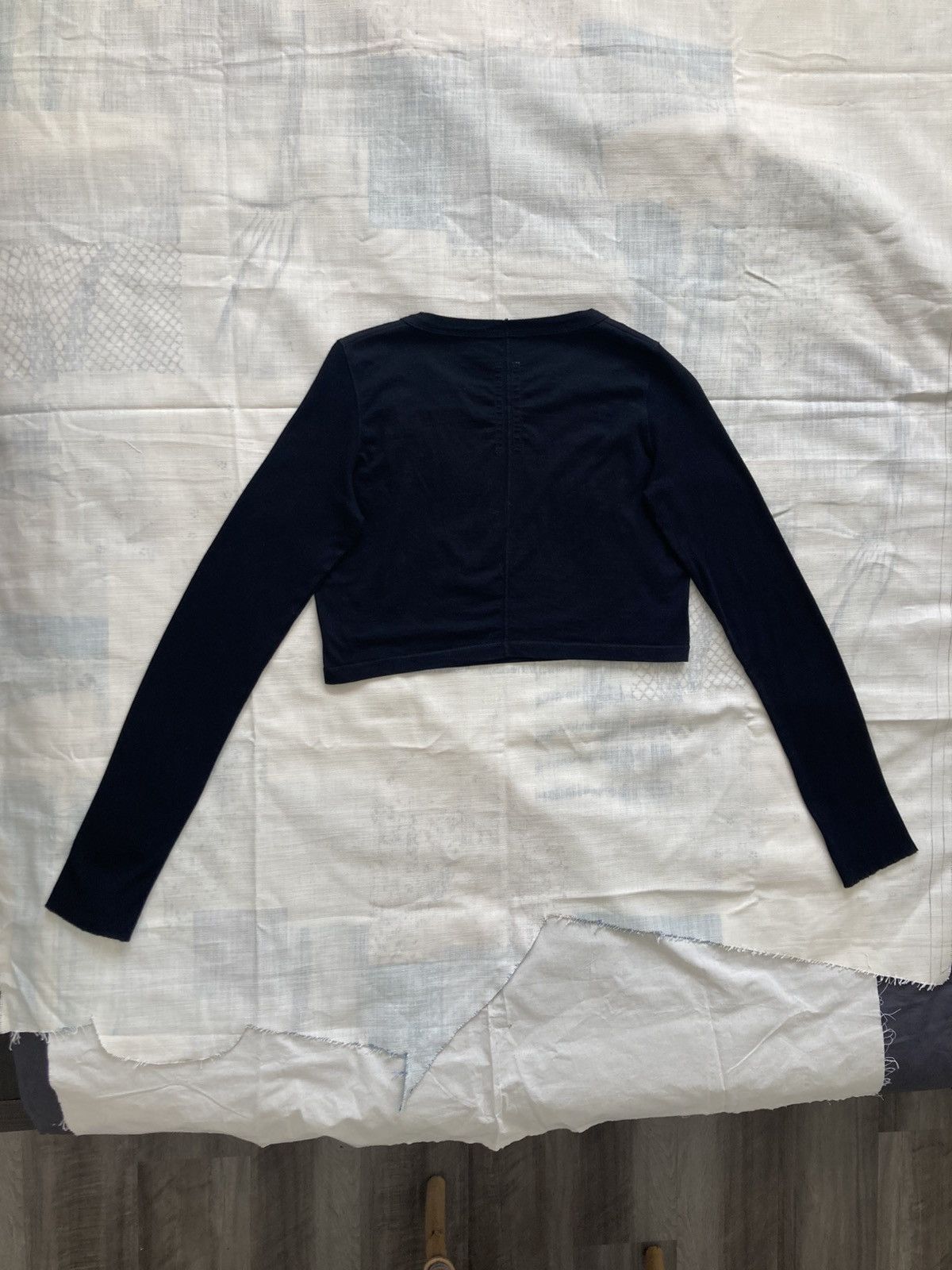 Rick Owens Rick Owens Black Cropped Level Long Sleeve T-Shirt (IT 48) Size XL / US 12-14 / IT 48-50 - 6 Thumbnail