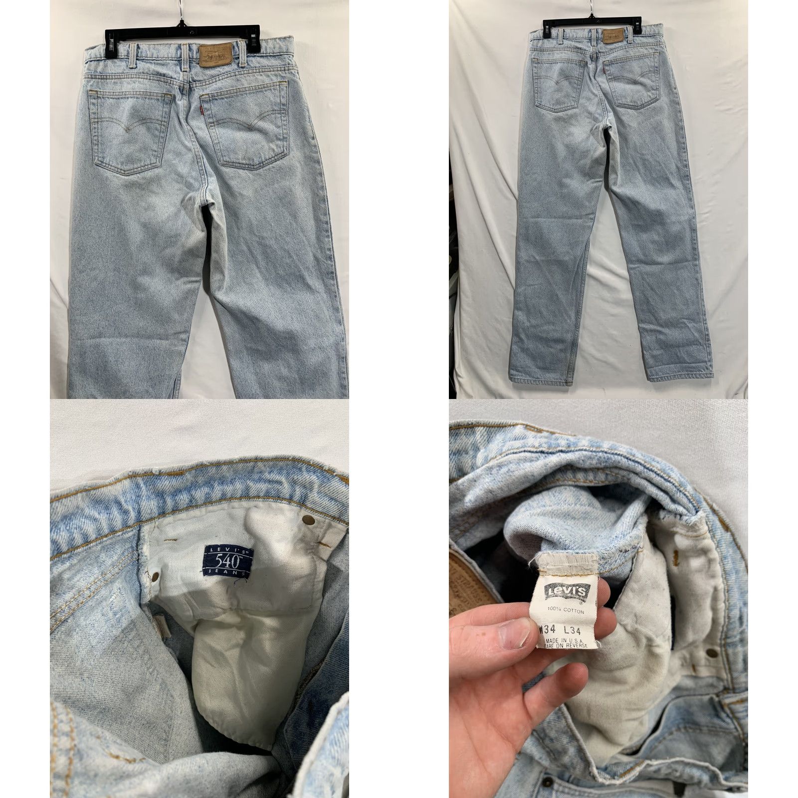 Levi's VINTAGE Levi's 540 Jeans Mens 32x32 Blue Denim Relaxed Fit Tapered Leg USA Made Size US 32 / EU 48 - 8 Thumbnail