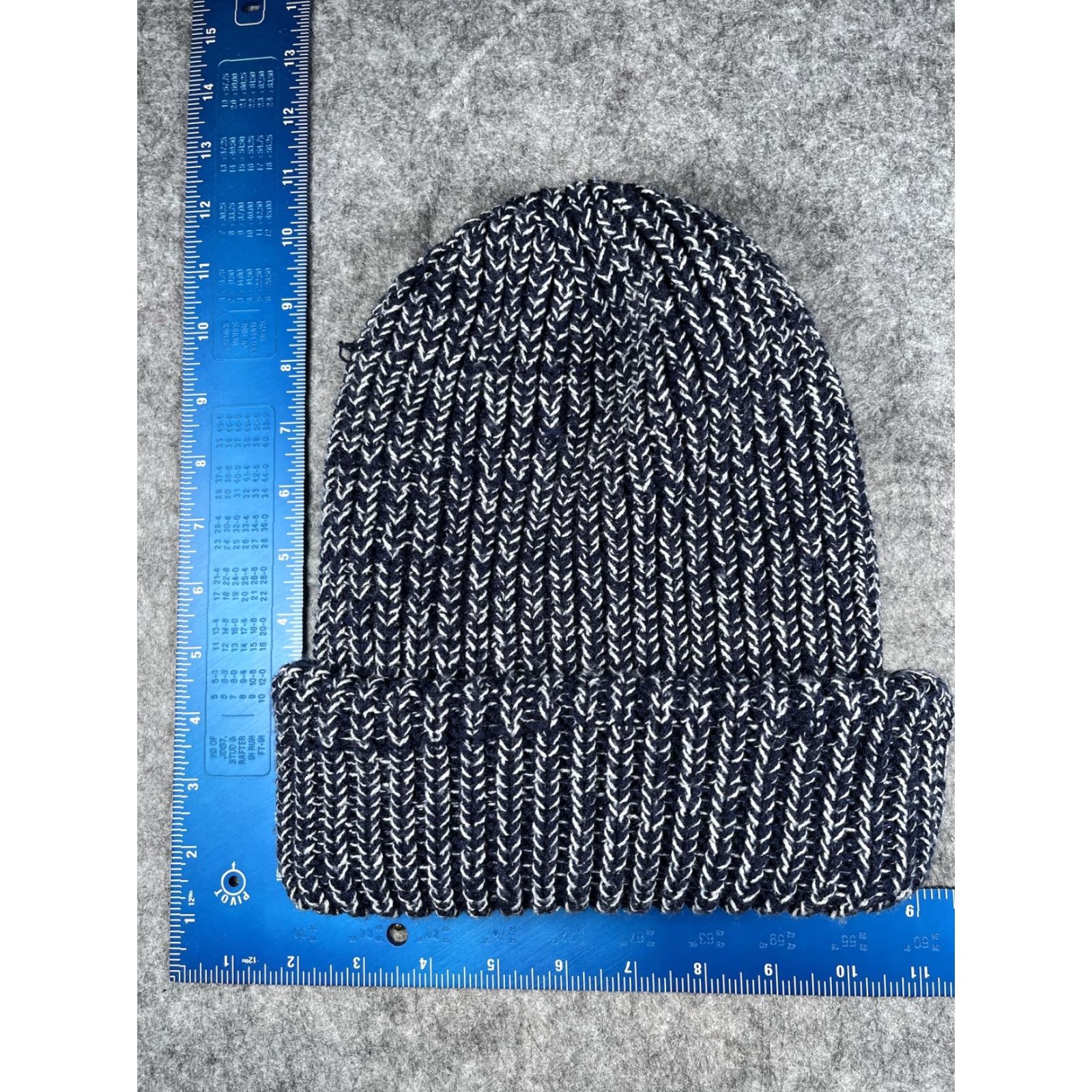 Vintage Star Valley Health Hat Beanie Mens One Size Blue Knit Striped Casual Winter Size ONE SIZE - 4 Thumbnail