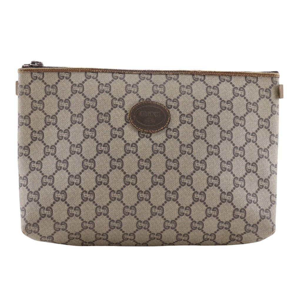 Gucci Gucci Gucci Old Gucci GG Plus Pouch Canvas Clutch Bag DUTY FREE for USA Size ONE SIZE - 1 Thumbnail