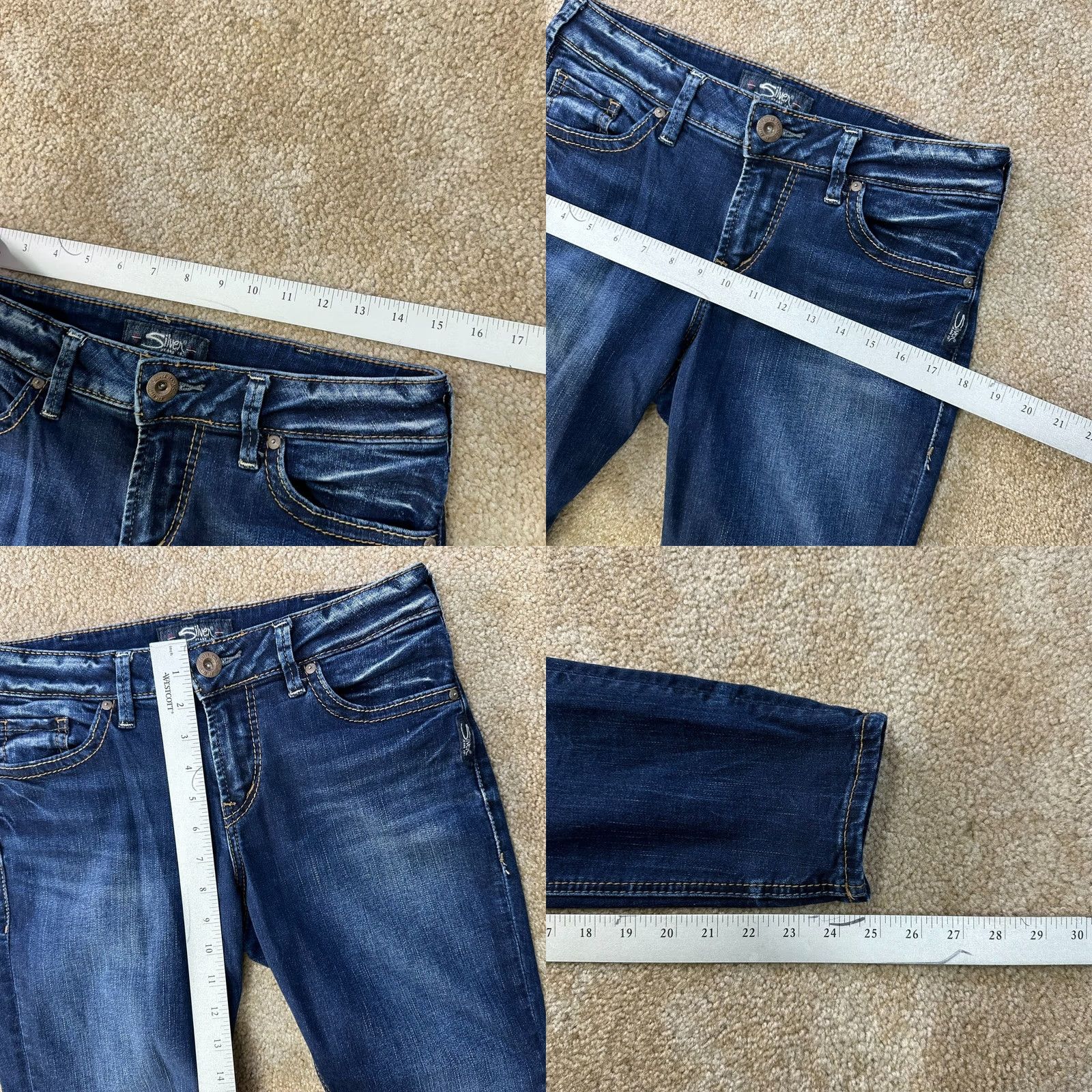 Silver Jeans Co. Silver Jeans Suki Skinny Jeans Women's 30x25 Blue Denim Stretch Slim 5-Pocket - Regular Size Type: Jeans Size 30" / US 8 / IT 44 - 8 Thumbnail