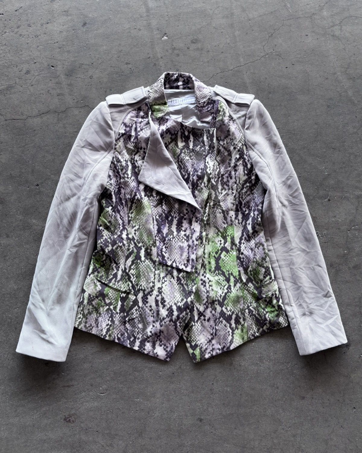 Besti Melli Milan Snake Skin Assymmetrical Jacket