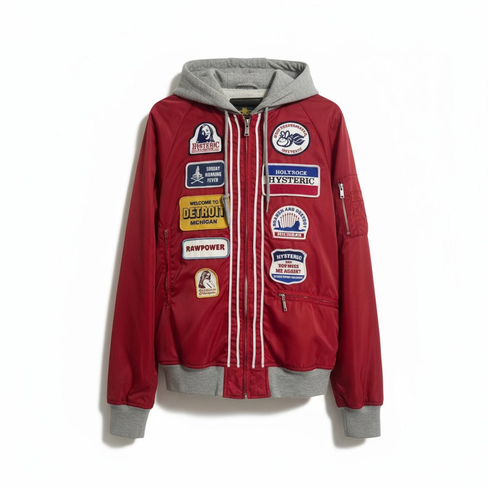 Hysteric Glamour Hysteric Glamour - Bomber Jacket with Hood and Patches Size US S / EU 44-46 / 1 - 1 Thumbnail