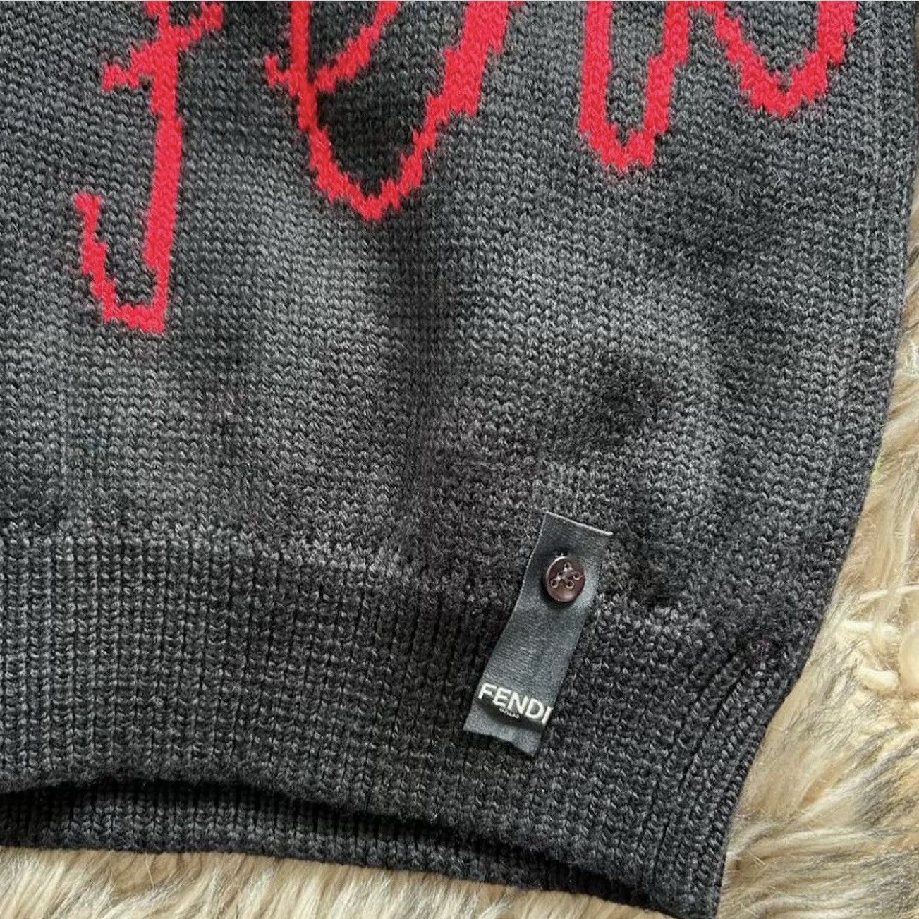 Fendi Fendi Artist Allover Knit Crewneck Sweater – FW21 Size US S / EU 44-46 / 1 - 3 Thumbnail