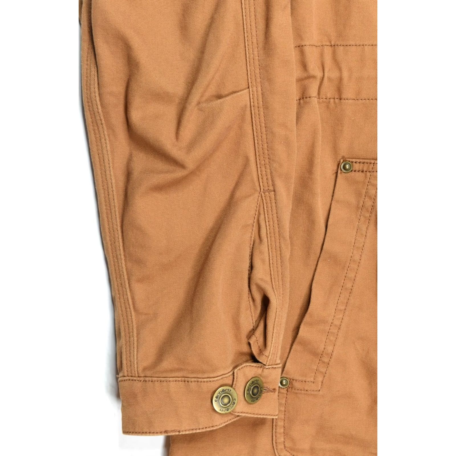 Carhartt Carhartt Rugged Flex Hooded Coat Brown Button-Up Long Sleeve Canvas XL Womens Regular Coat Size XL / US 12-14 / IT 48-50 - 6 Thumbnail